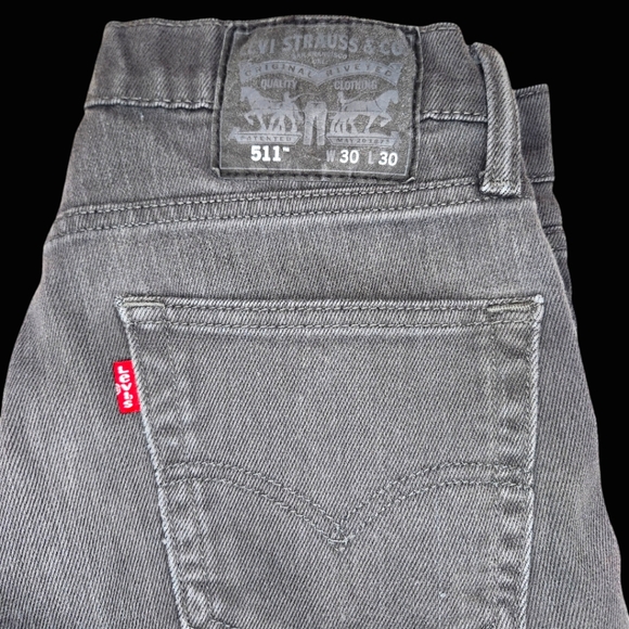 LEVI'S Men's 511 Slim Fit Black Jeans- 30x30 - Picture 2 of 5